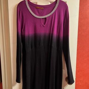 Elegant Purple and Black Ombre Women's Top